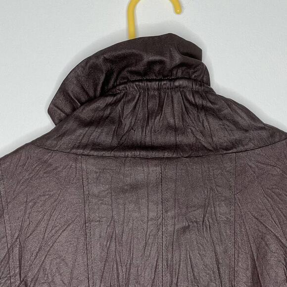 Anthropologie Ryu Brown Faux Leather Jacket Women's size Small - Picture 7 of 7